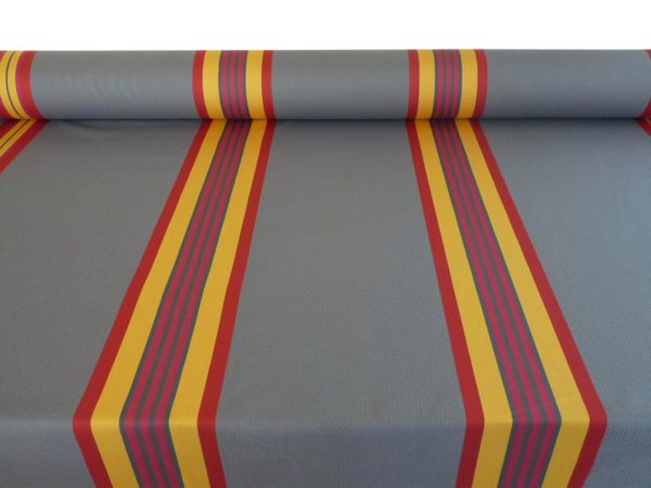 Tissu au mètre en coton damassé rouge PUIVERT