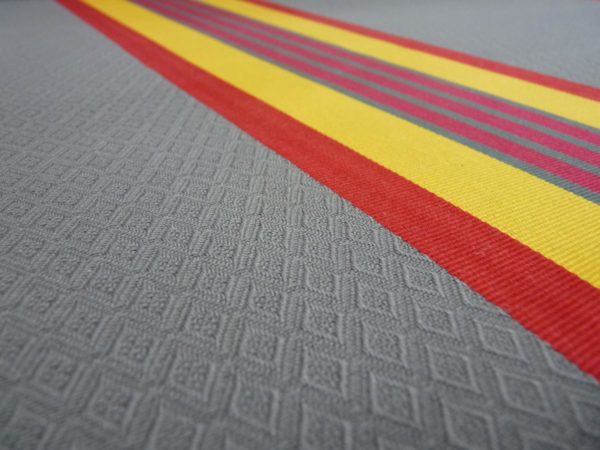 Tissu au mètre en coton damassé rouge PUIVERT