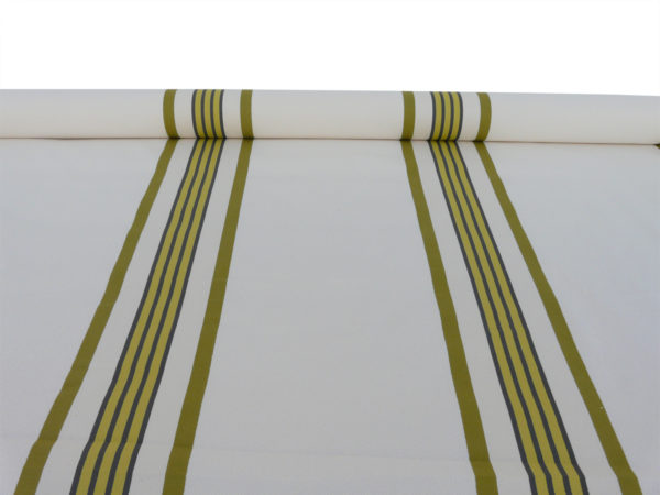 Tissu au mètre en coton damassé vert PUIVERT