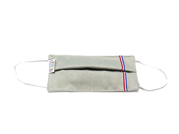 Masque de protection tissus Gris adulte avec drapeau Français – Image 2