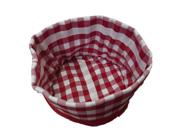 Corbeille de table à carreaux rouge GUINGUETTE – Image 2