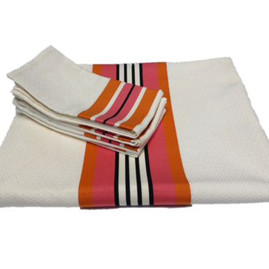 Ensemble nappe et serviettes en coton mangue PUIVERT