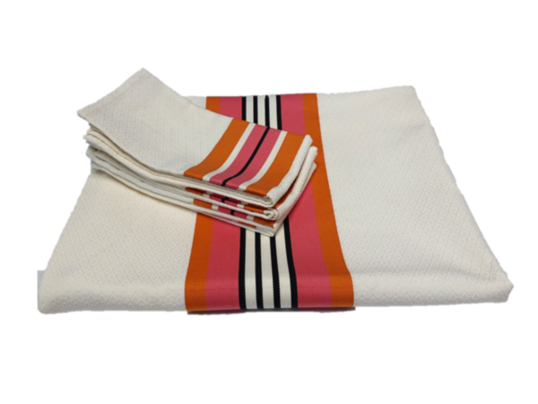 Ensemble nappe et serviettes en coton mangue PUIVERT