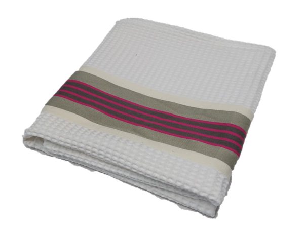 serviette-bain-blanc-nid-abeille