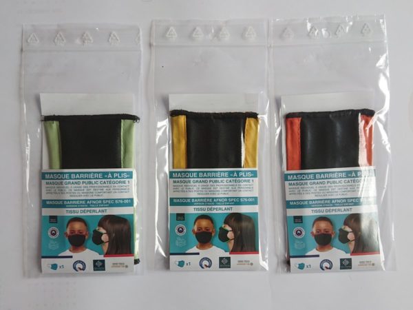 Masque barrière à plis Enfant Occitanie Protect – Image 2