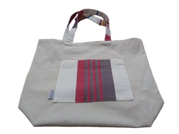 Sac de courses réutilisable en tissu TISSAGES CATHARES – Image 5