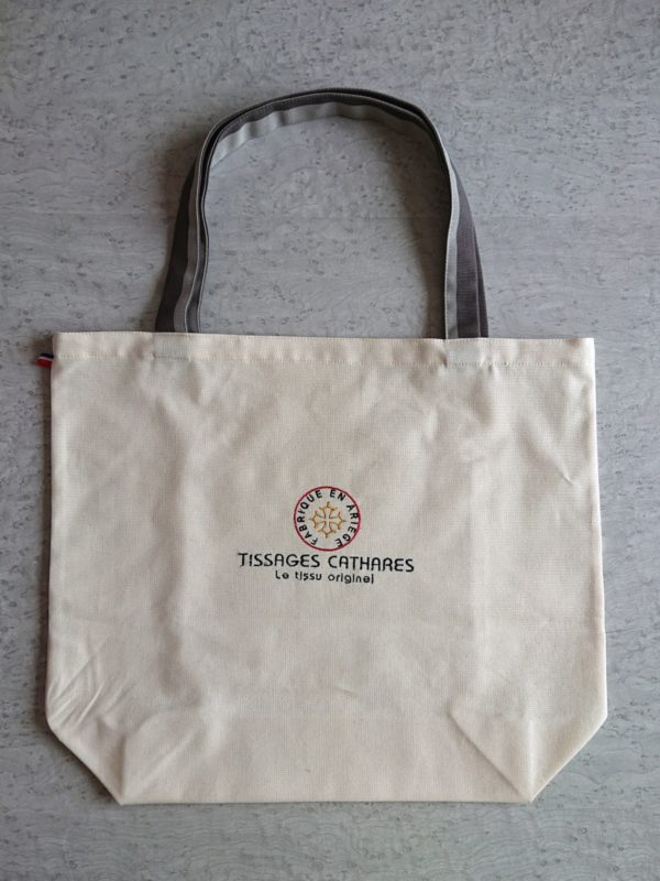 Sac de courses réutilisable en tissu TISSAGES CATHARES – Image 2