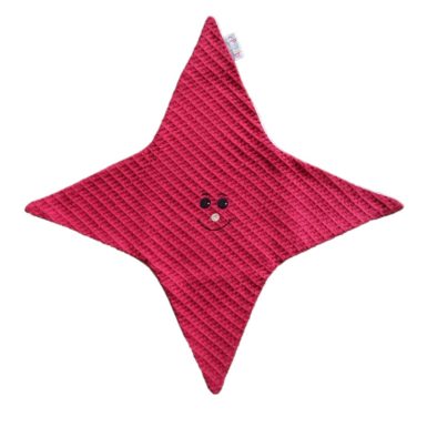 doudou-étoile-rouge-nid-abeille