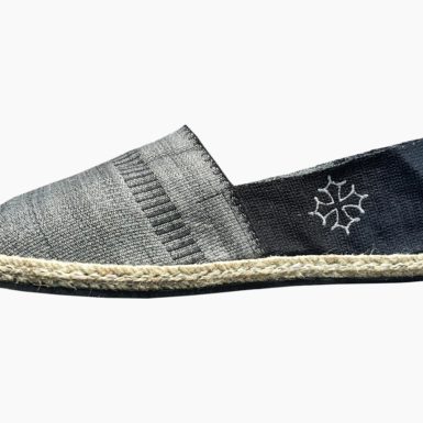 Espadrille grise et noire Made in France