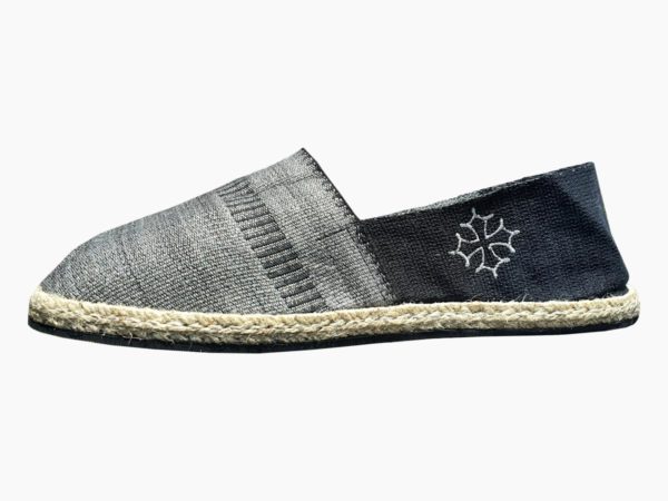 Espadrille grise et noire Made in France