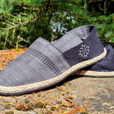 Espadrille grise et noire Made in France