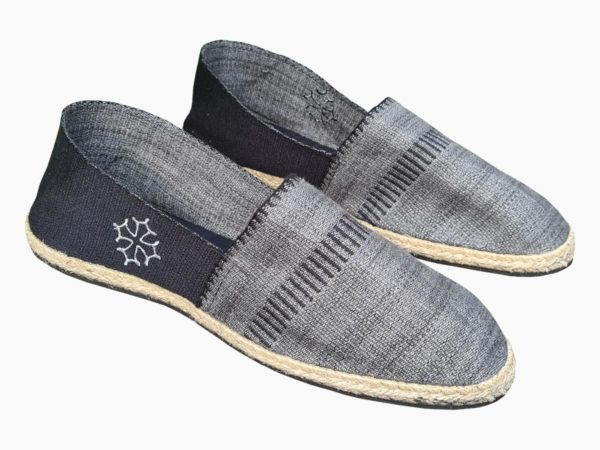 Espadrille grise et noire Made in France