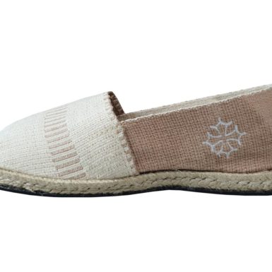 Espadrille beige et marron Made in France