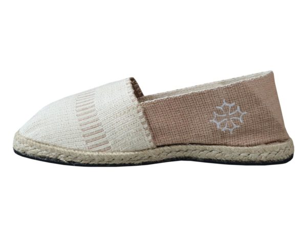 Espadrille beige et marron Made in France