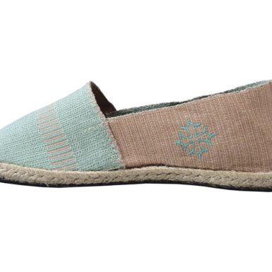 Espadrille menthe et marron Made in France