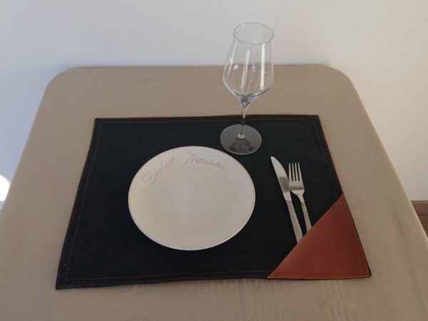 Set de table en jean et cuir – Image 2