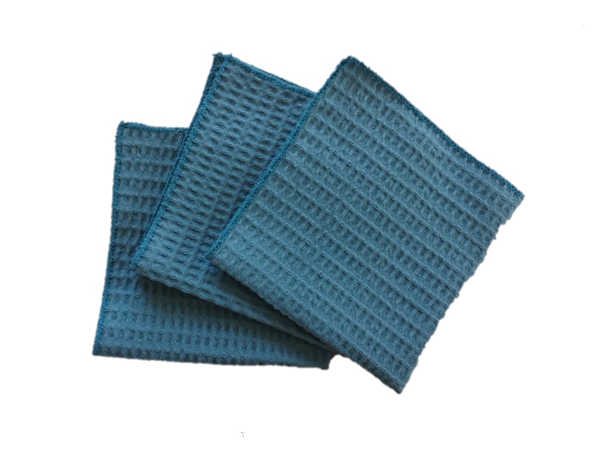 Verre Lingette Nid d'abeille Microfibre Ananas Serviette de voiture pour  lavage de voiture Super absorbant - 15.7x15.7 « Bleu (2-pack)