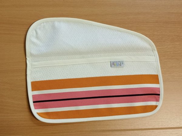 Pochette serviette en tissu mangue PUIVERT biais écru – Image 2