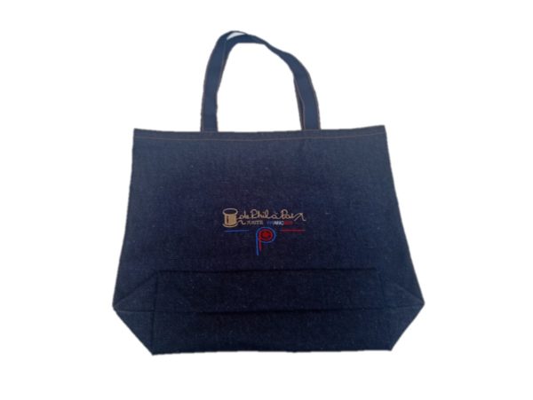 Sac de courses réutilisable en jean DEPHILAPAT – Image 2