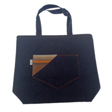 Sac de courses réutilisable en jean DEPHILAPAT