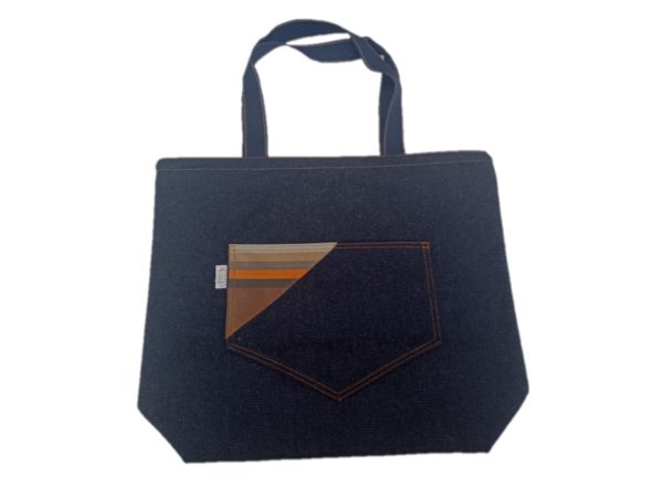 Sac de courses réutilisable en jean DEPHILAPAT