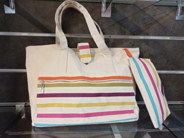 Sac fourre tout rayure blanc TUTTI