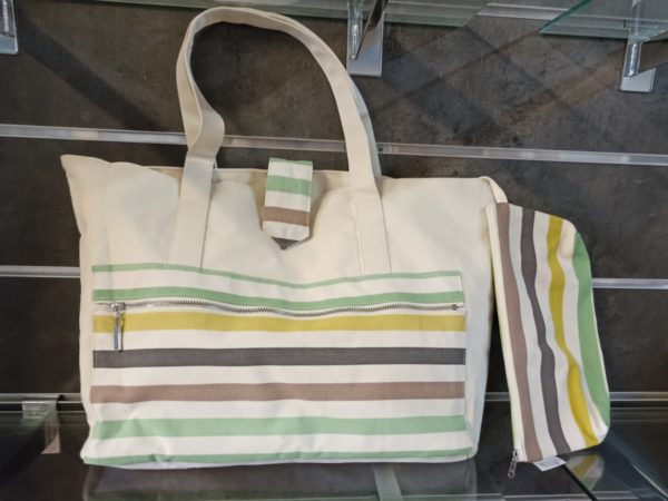 Sac fourre tout rayure vert CAMON