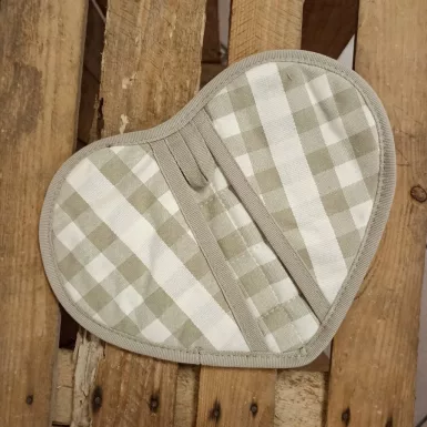 Manique anti-chaleur cœur beige GUINGUETTE