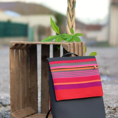 Sac à dos en matières recyclées MIREPOIX rouge