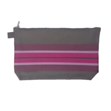 Trousse de toilette enduite fushia PUIVERT