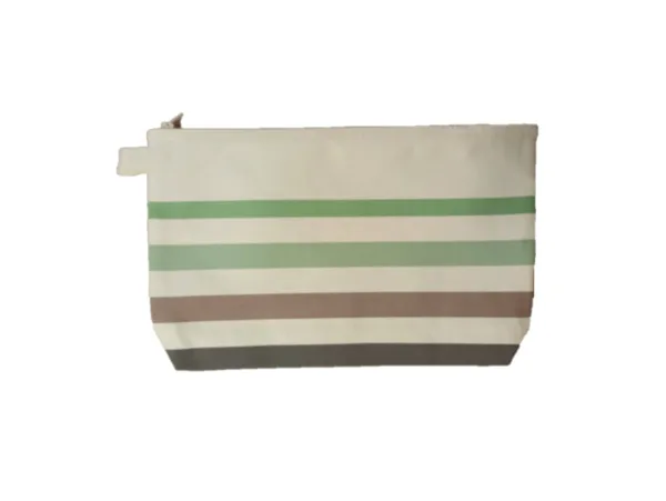Trousse de toilette rayure verte horizontale CAMON